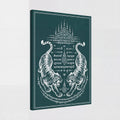 Sak Yant Twin Tigers | Thai Tattoo Canvas Wall Art