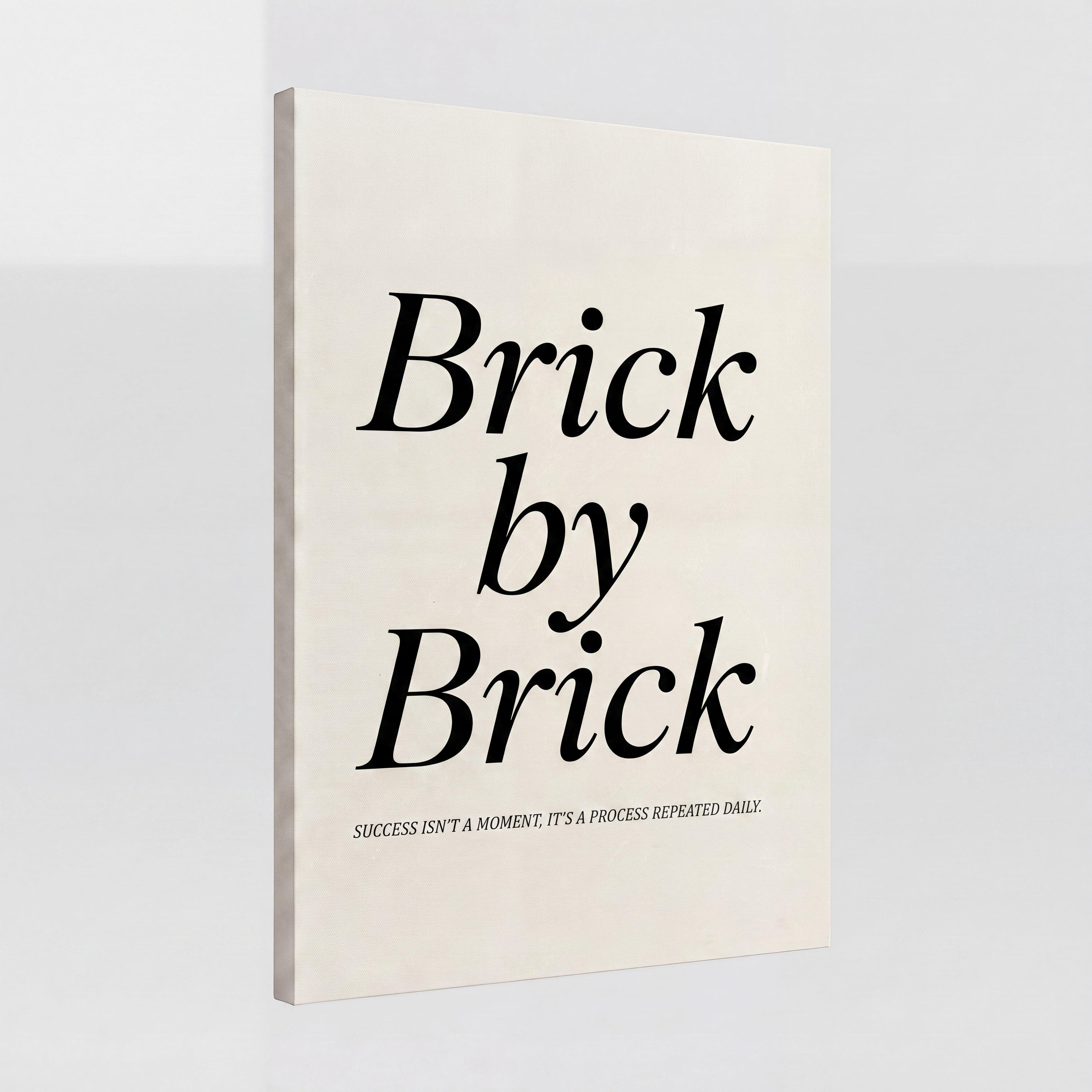 Brick By Brick | Motivational Hustle Canvas Wall Art