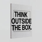 Think Outside The Box | Creative Typography Canvas Wall Art