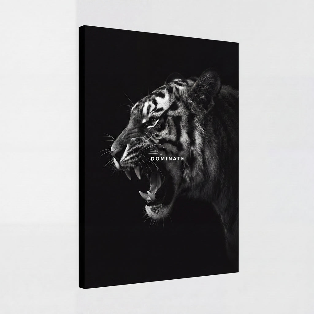 Dominate | Bold Motivational Typography Canvas Wall Art