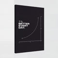1% Better Every Day | Minimal Growth Chart Canvas Wall Art