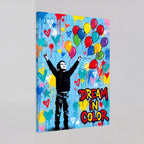Dream In Color | Vibrant Abstract Inspirational Canvas Wall Art