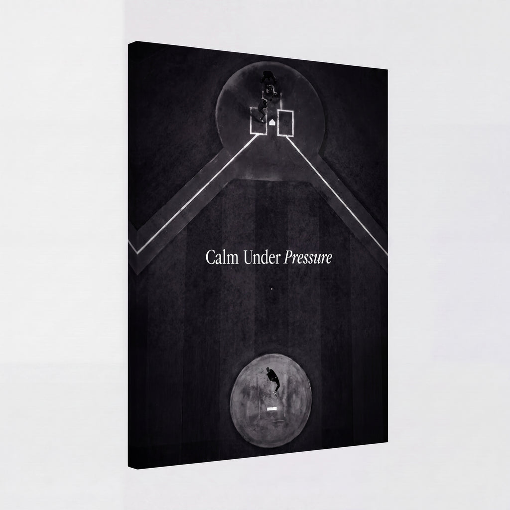 Calm Under Pressure | Baseball Mindset Canvas Wall Art