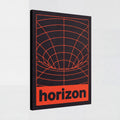 Horizon | Retro-Futurist Vortex Grid Canvas Wall Art