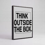 Think Outside The Box | Creative Typography Canvas Wall Art
