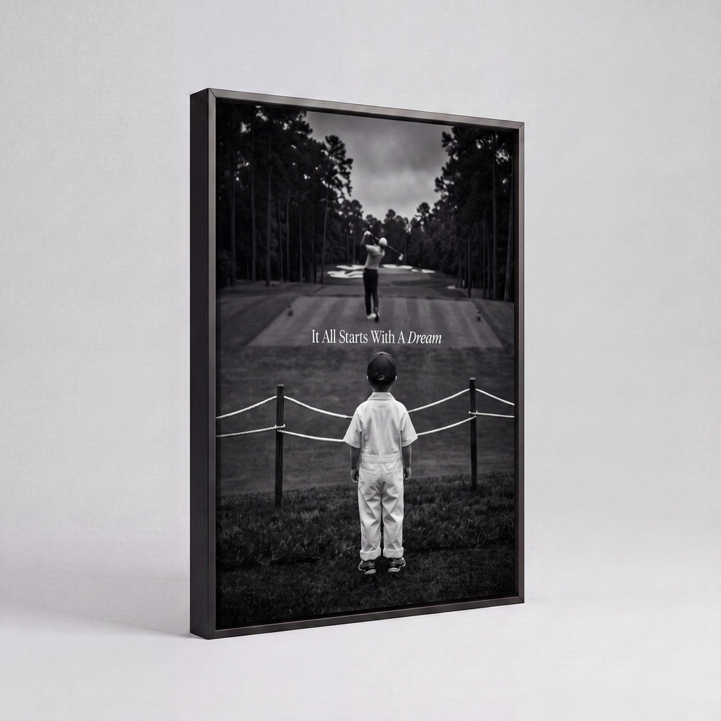 It All Starts With A Dream | Golf Course Canvas Wall Art