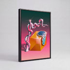 Time Warp | Surreal Melting Clock Canvas Wall Art