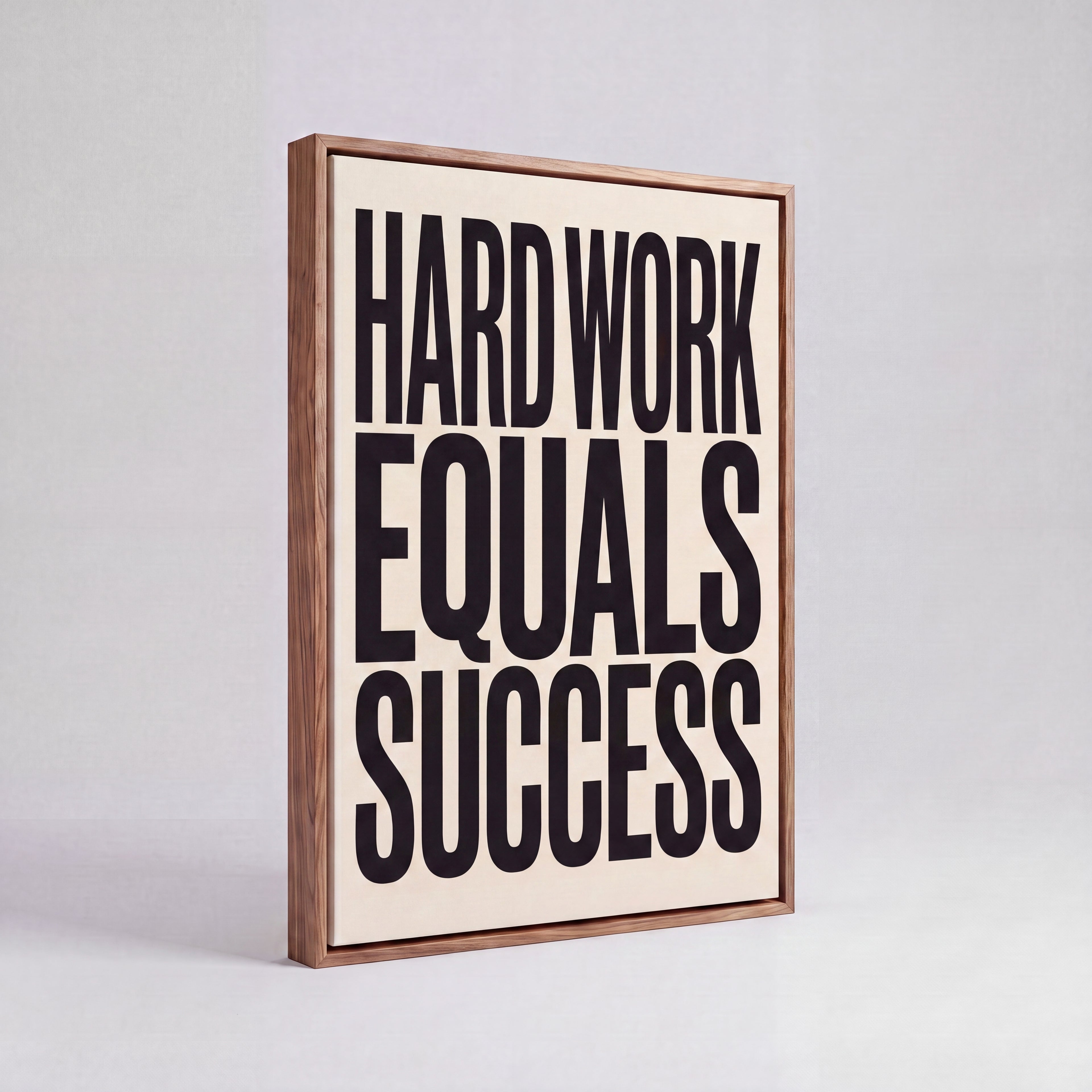 Hard Work Equals Success | Stoic Motivational Canvas Wall Art