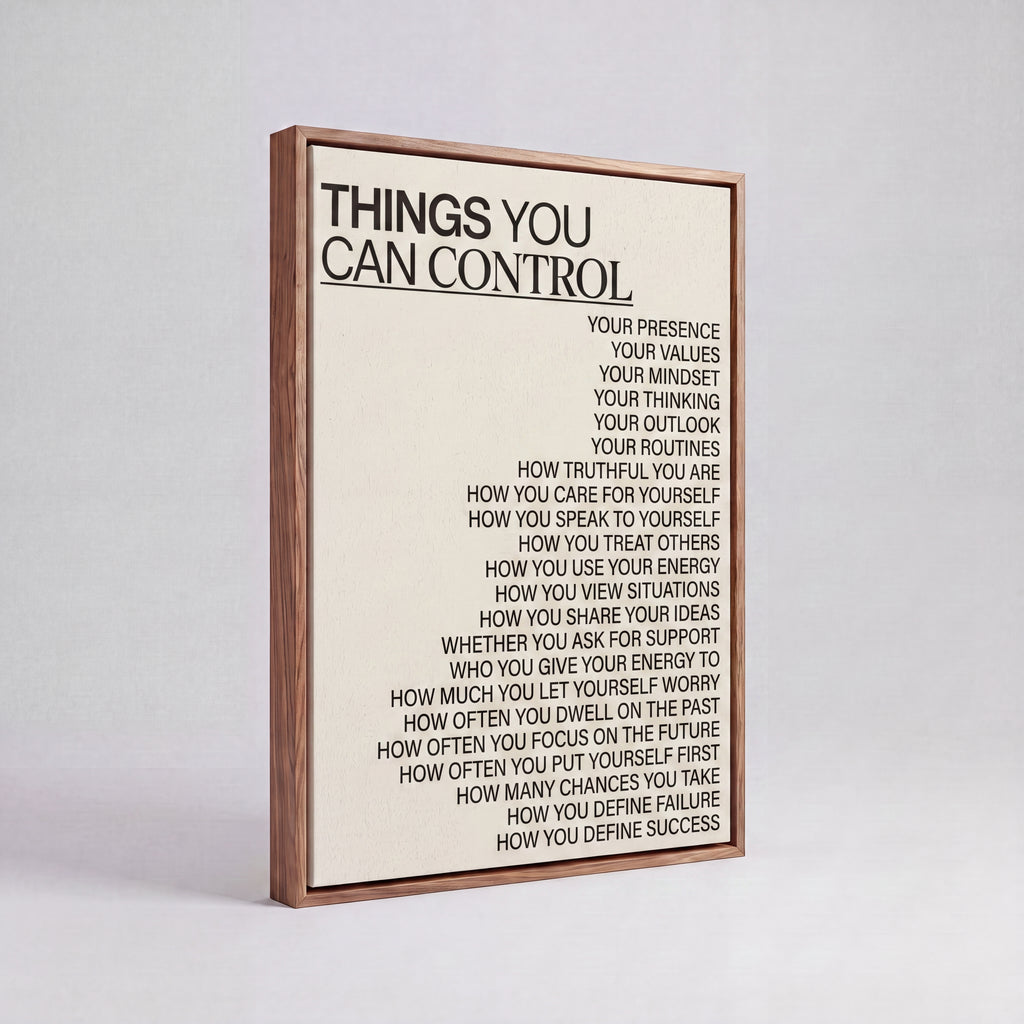 Things You Can Control | Stoic Mindset Canvas Wall Art