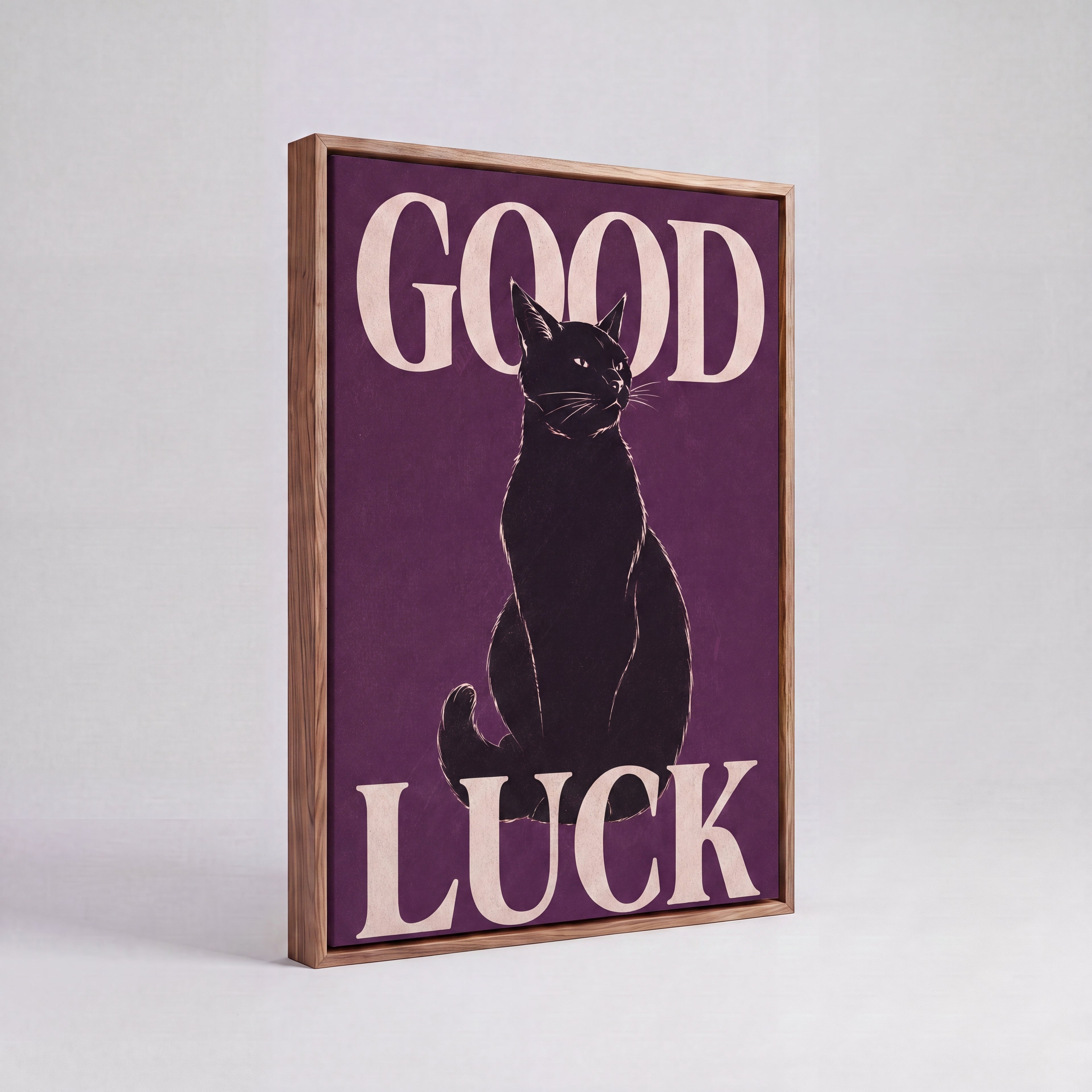 Good Luck | Japanese Lucky Cat Streetwear Canvas Wall Art
