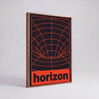 Horizon | Retro-Futurist Vortex Grid Canvas Wall Art