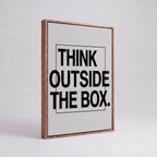Think Outside The Box | Creative Typography Canvas Wall Art