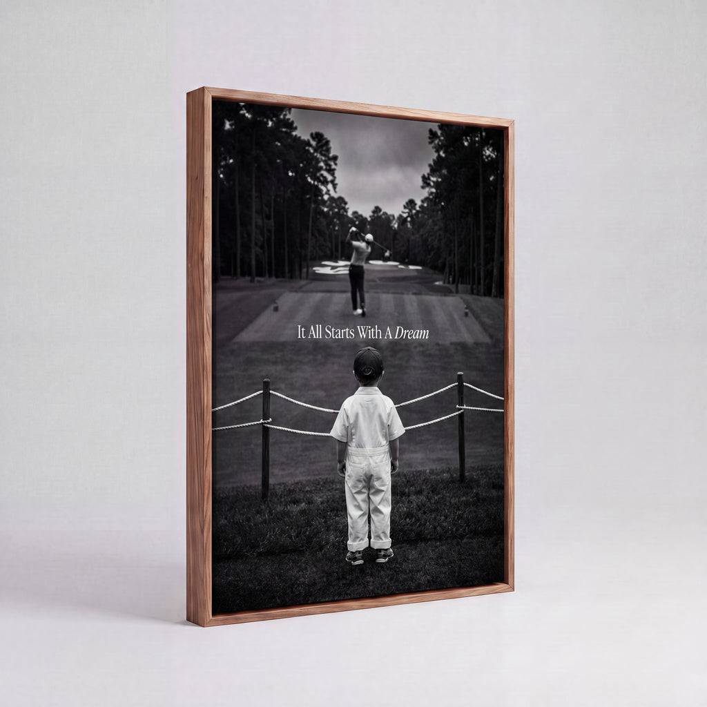 It All Starts With A Dream | Golf Course Canvas Wall Art