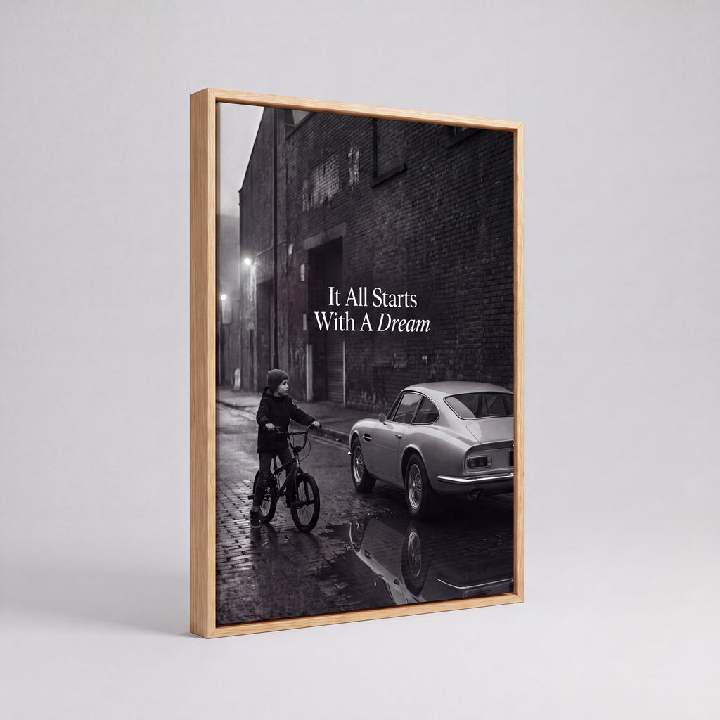It All Starts With A Dream | Luxury Supercar Canvas Wall Art