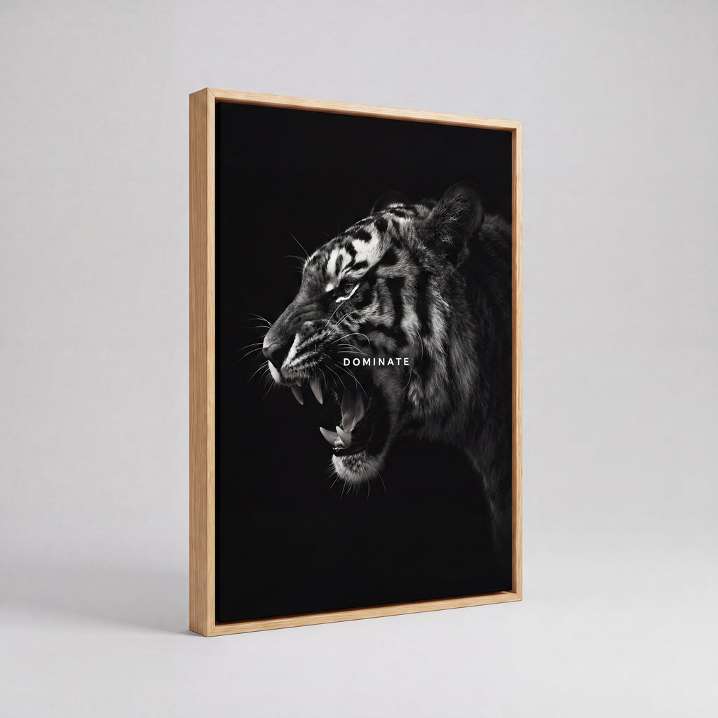 Dominate | Bold Motivational Typography Canvas Wall Art