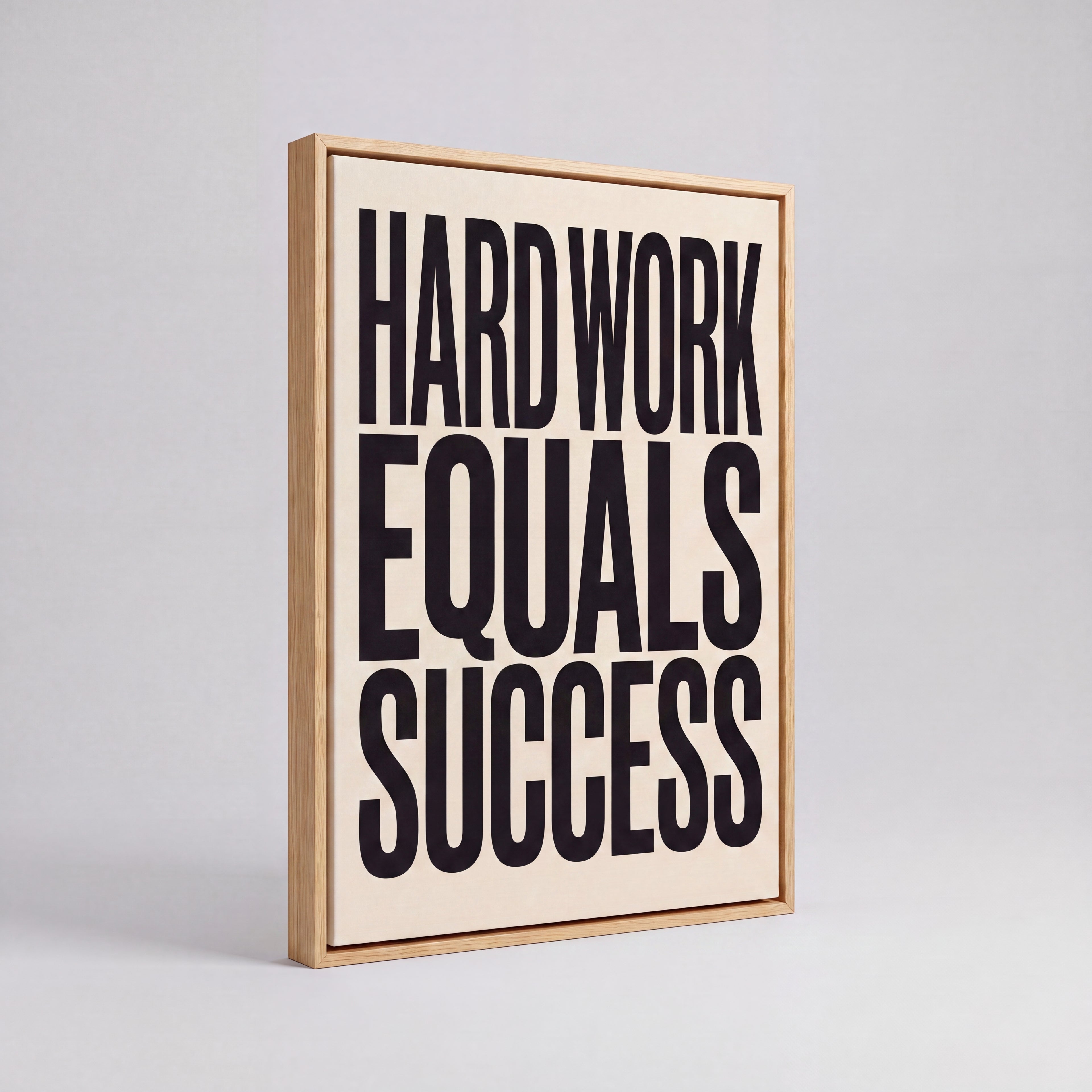 Hard Work Equals Success | Stoic Motivational Canvas Wall Art