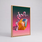 Time Warp | Surreal Melting Clock Canvas Wall Art