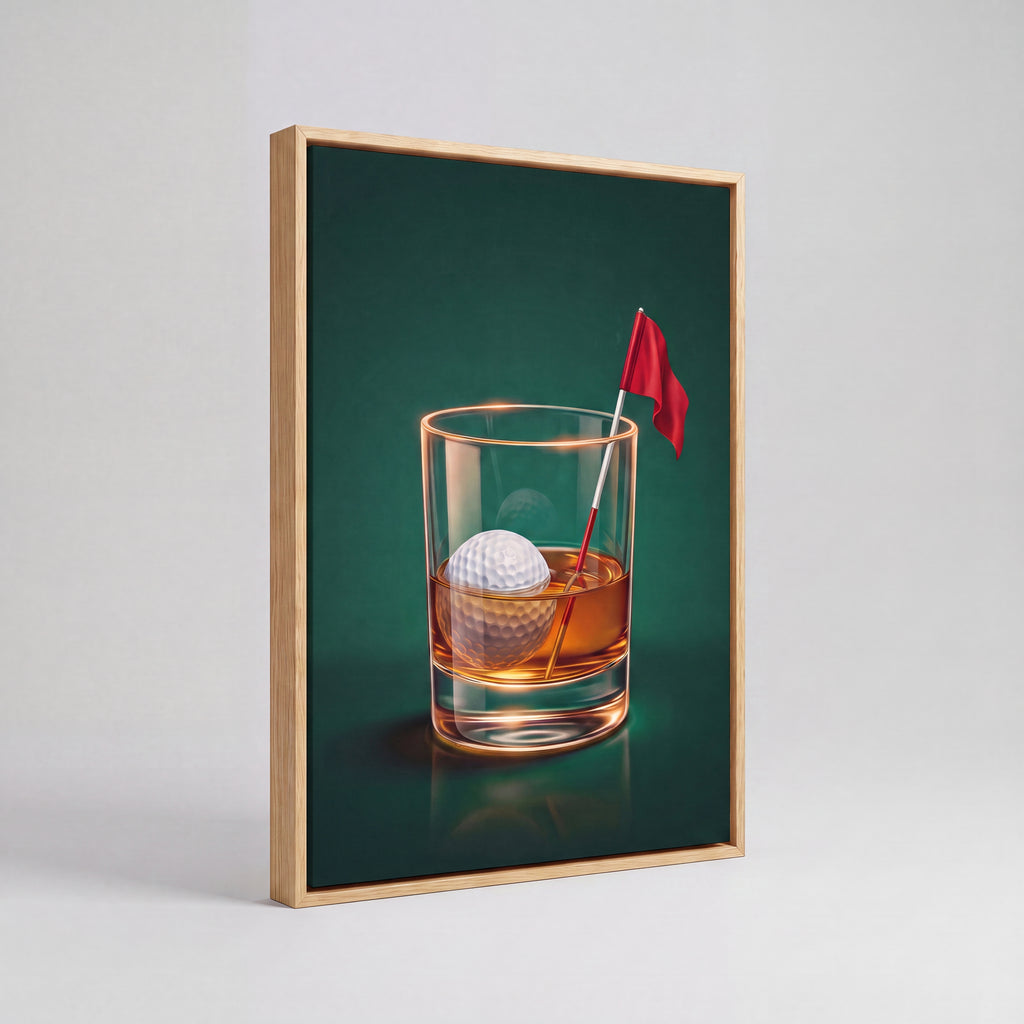 The 19th Hole | Golf Bar Retro Canvas Wall Art