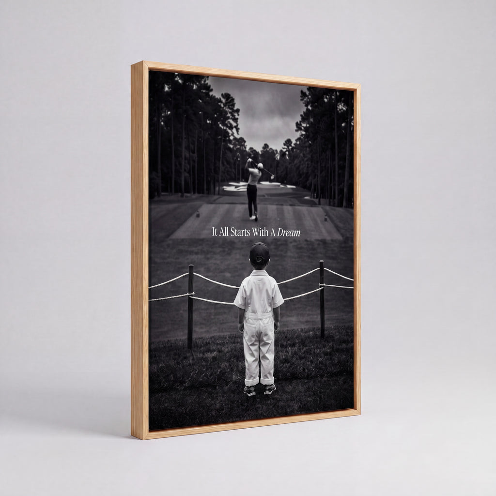 It All Starts With A Dream | Golf Course Canvas Wall Art