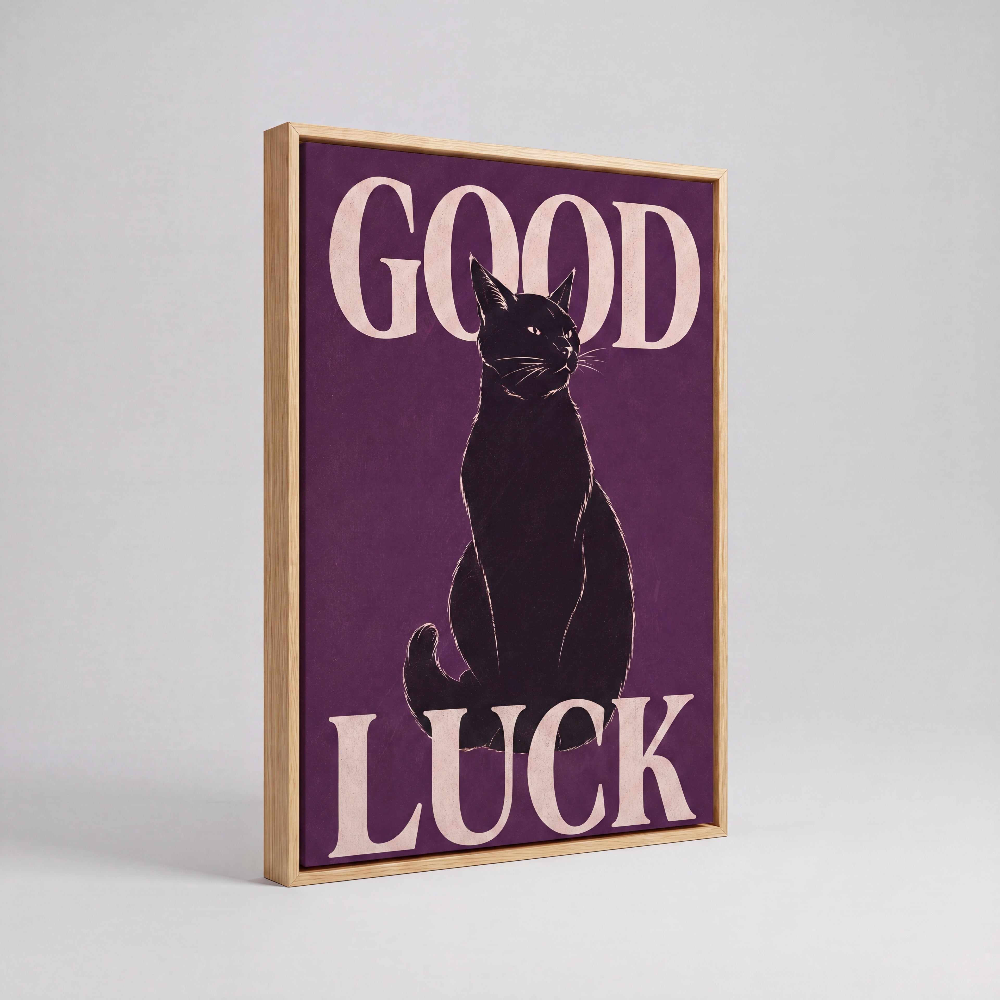 Good Luck | Japanese Lucky Cat Streetwear Canvas Wall Art