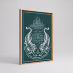 Sak Yant Twin Tigers | Thai Tattoo Canvas Wall Art