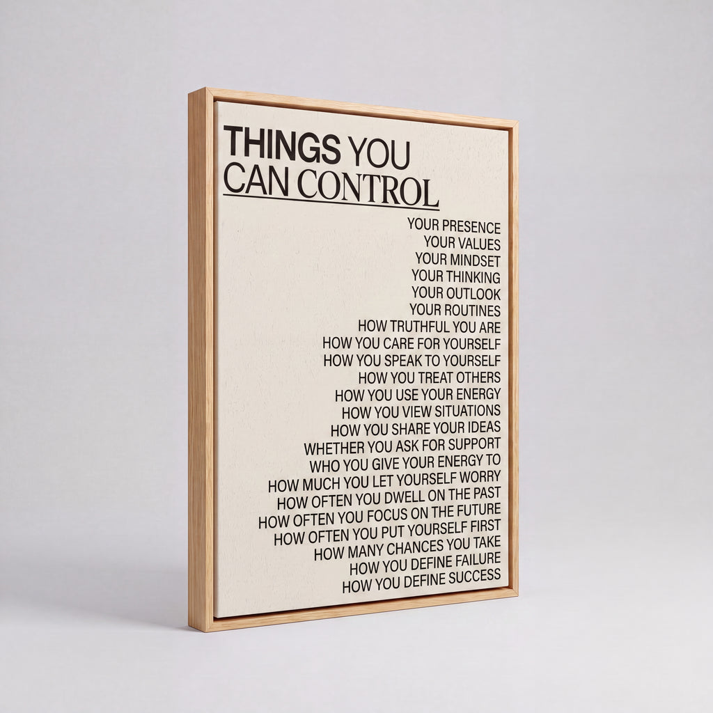 Things You Can Control | Stoic Mindset Canvas Wall Art